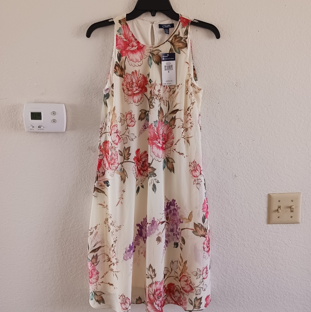 Chaps‎ Floral Pink Sleeveless Summer Dress